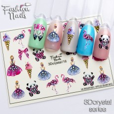 Слайдер 3D дизайн - наклейки на ногти fashionnails FN 3D crystal #16